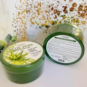 Lunes Aloe Vera Soothing Gel 100% Pure 300ml (10.58oz ) Made In Korea